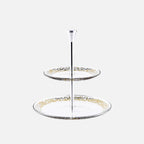 Dimlaj Kareem 2 Tiered Tray (Gold) - Premium Stands from Kareem By Dimlaj - Just $210! 