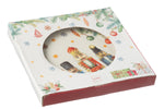 Nutcracker Round Ceramic Plate – White Large Gift Box Plate
