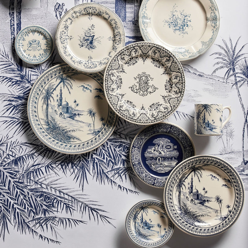 Blue Mismatched  Cake Plate (Ø 30cm)