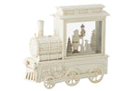 White Locomotive Water Globe – Decorative Collectible