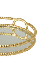 Gold Aluminium Tray – Large Decorative Home Accessory