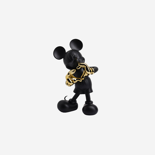 Mickey With Love Small Figurine - Black/Gold