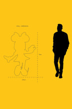 تمثال ميني الصغير المطلي بالكروم - ذهبي