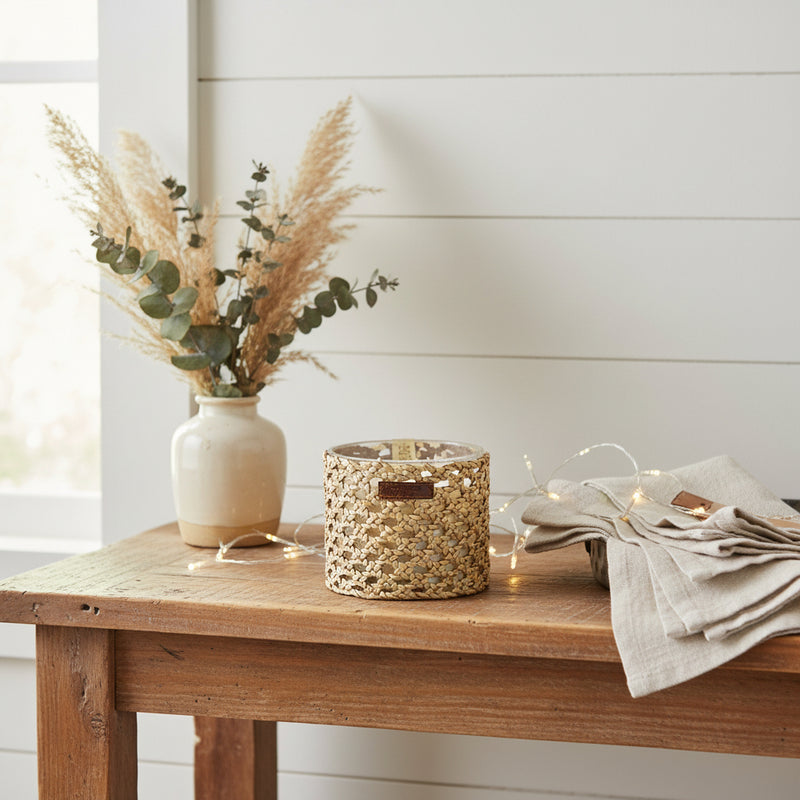 Scented Candle -  Raffia Collection ( M )