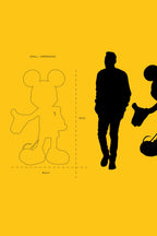 تمثال ميكي صغير ثنائي اللون - أبيض/ذهبي