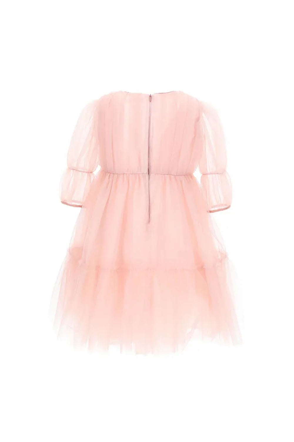 Tulle dress with maxi rose