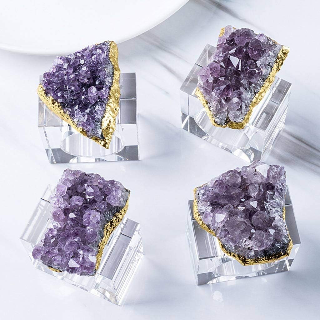 Amathyst Napkin Rings, Set of 4