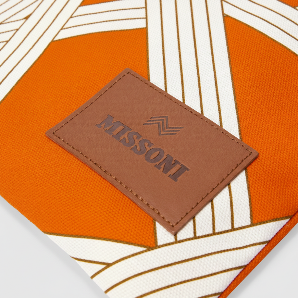 حقيبة ناستري هوم 35×39 سم من القطن بنقشة شريطية