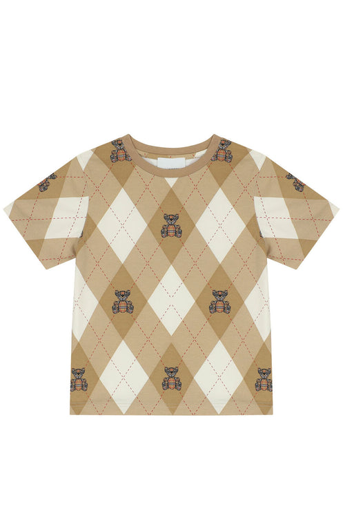Thomas Bear Argyle Print Cotton T-shirt for Boys - Maison7