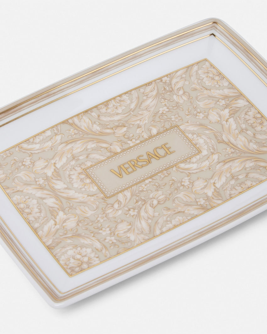 Barocco Beige Platter – Porcelain Rectangular Tray
