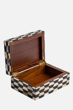 Luxury Wooden Box with Horn Detailing