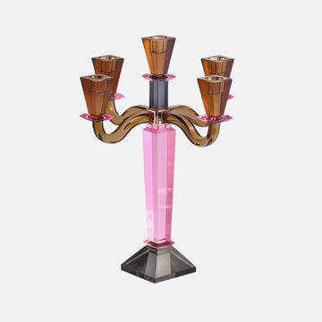 Abhika Castle Candle Holder – Amber