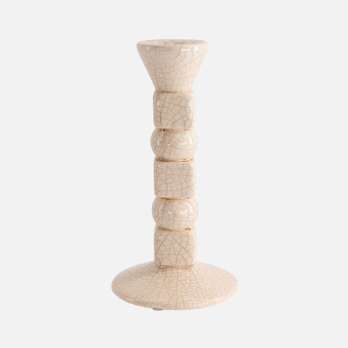 Anna — Cream White Ceramic Candleholder (Small Model)