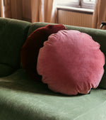 Bomboloni Round Cushion in Pink Velvet