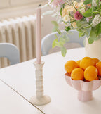 Anna Candle Holder – Small Format in crackle cream white