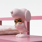 Snoopy Heart Small Figurine - Pink/Gold