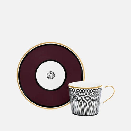 Burgundy Espresso Cup & Saucer – 9cl