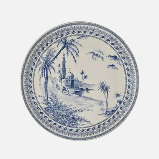 Cake Plate - Blue Mismatched