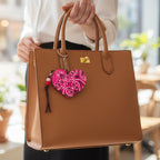 Call It Porte-Clés - Coeur Fuchsia/ Bordeaux Key Ring