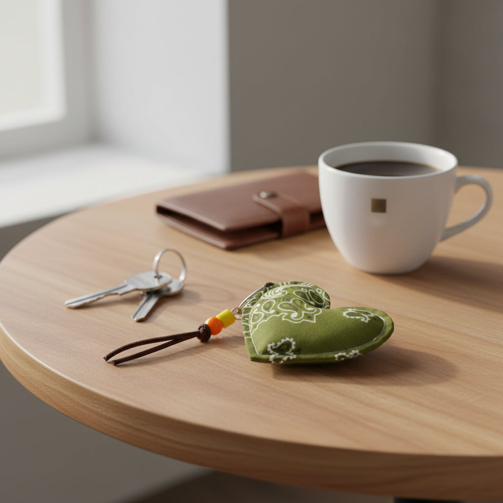 Call It Porte-Clés - حلقة مفاتيح لنهاية الأسبوع من Coeur Bronze/Vert