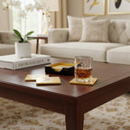 Caspari Lacquer coaster set-Gold Zeb