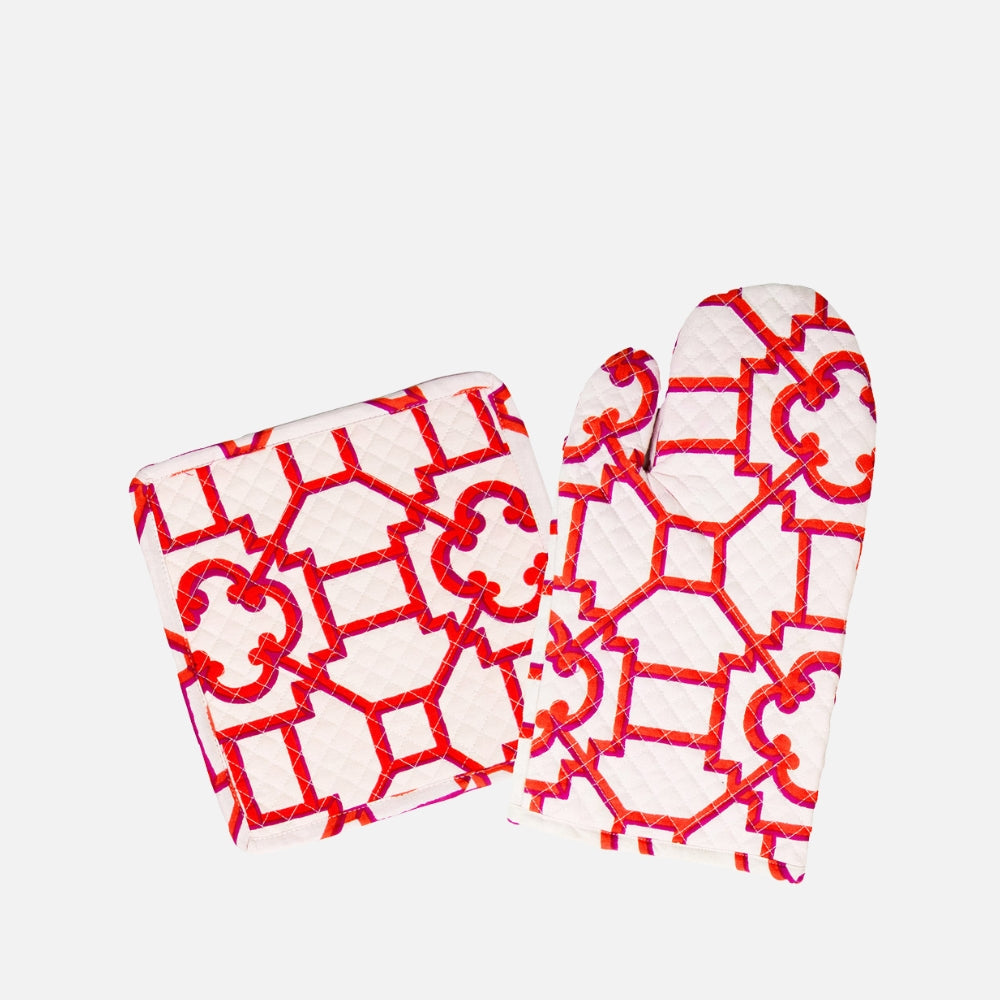 Caspari Mitt/pot holder-Fuch/ora Gar