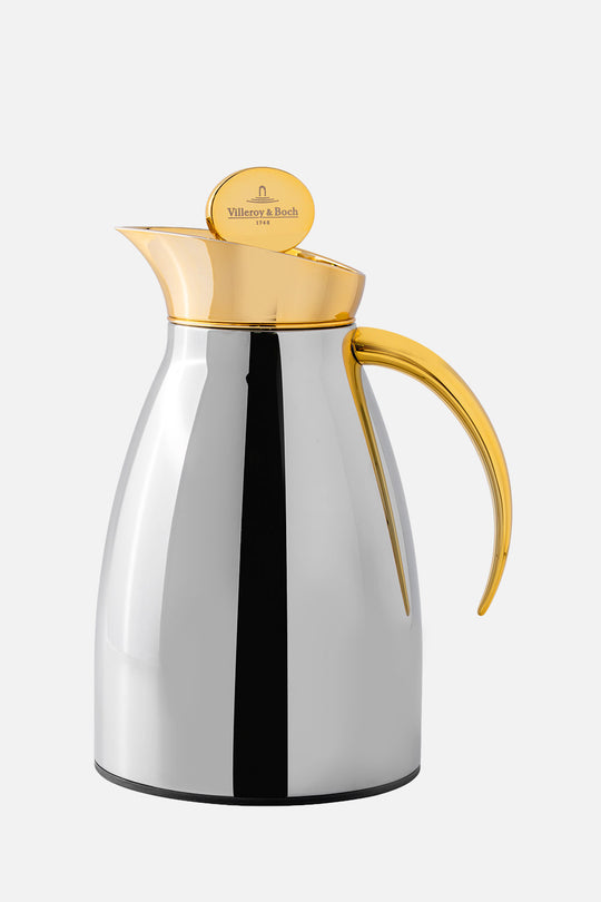 Chic Vacuum Jug, Chrome with 24K Gold, 0.7L