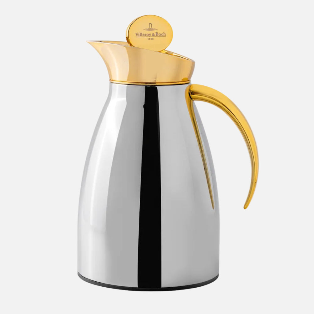Chic Vacuum Jug, Chrome with 24K Gold, 1L
