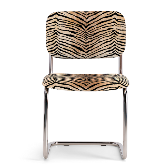 Classica Chair – Tiger Velvet & Steel Base