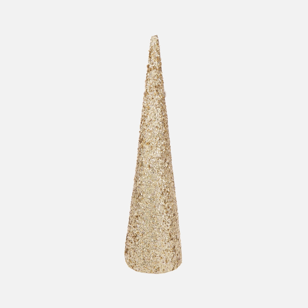 Large Gold Sequin Cone Decor – 120 cm Foam Display Piece