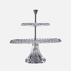 Crown Jewel 2-Tier Crystal Etagere Stand – Clear