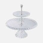 Crown Jewel 2-Tier Crystal Etagere Stand – Clear
