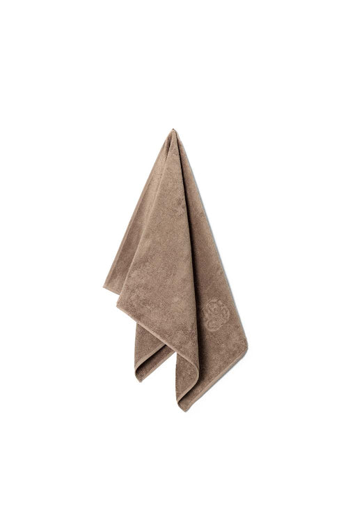 Damask Terry Hand Towel, Walnut, 50x100cm