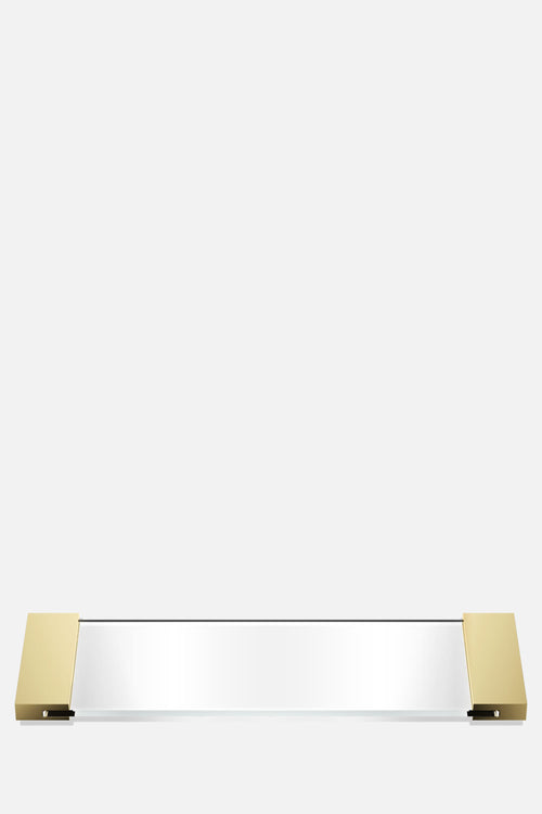 Tab 34 Tray Small - Gold 24 Carat / Clear Glass