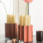 Duetto Vase – Amber Yellow & Terracotta