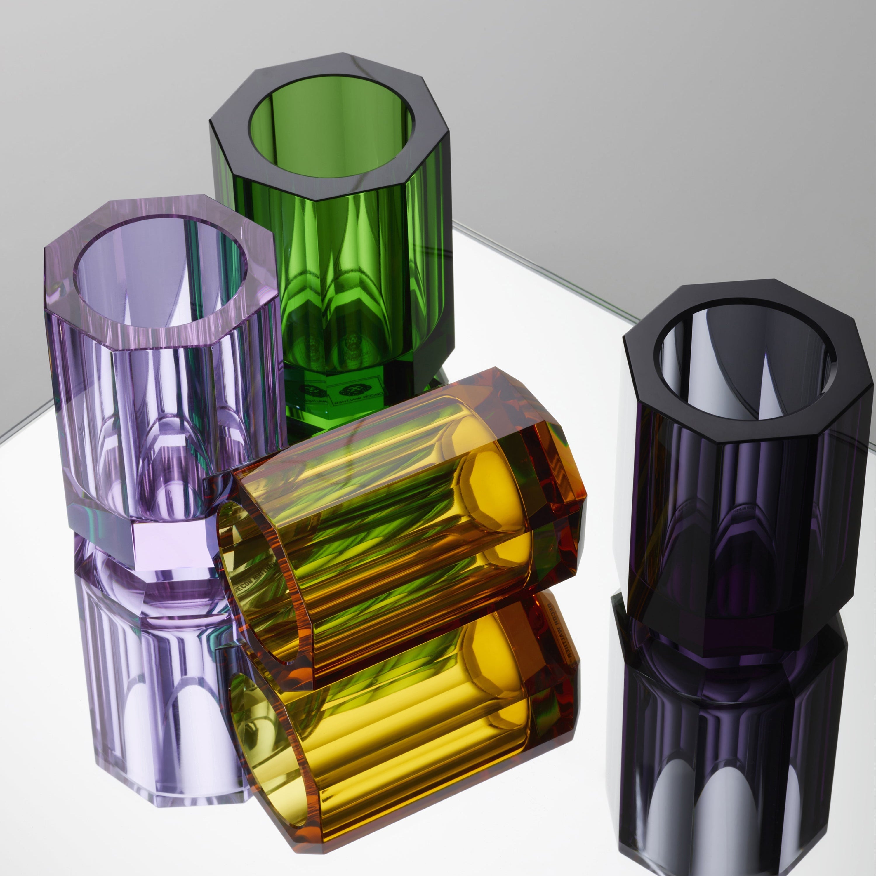 Countertop Crystal Glass Toothbrush Holder