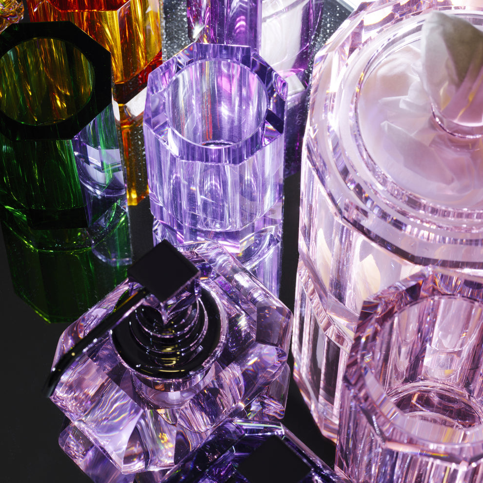 Countertop Crystal Glass Toothbrush Holder