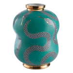 Eden Cinched Vase - Porcelain with Gold Accents