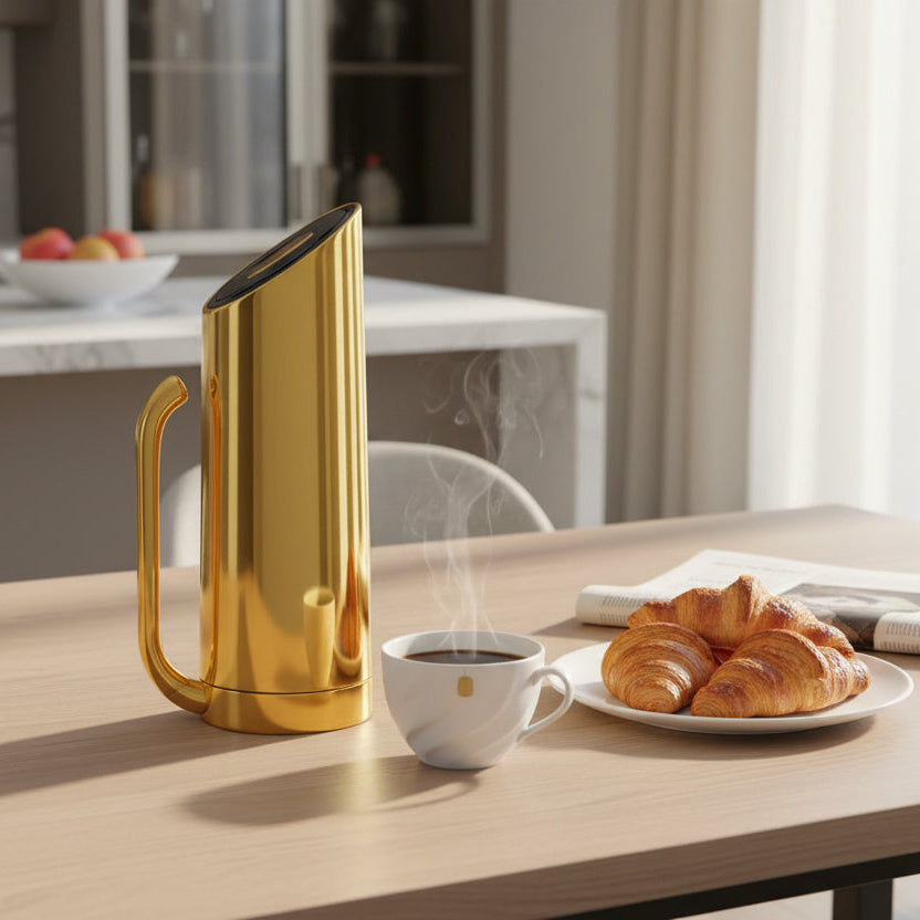 Ellipse Thermos  0.8L S/S – Gold for Home