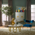 Eden Cinched Vase - Porcelain with Gold Accents