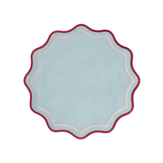 Set 2 scalloped placemats