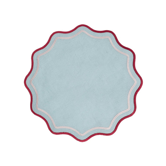 Set 2 scalloped placemats