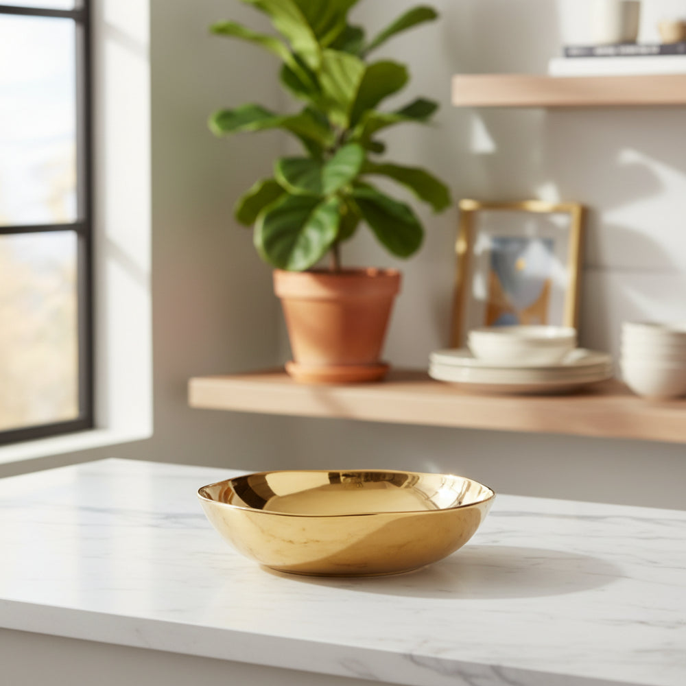 Porcelain Deep Plate with Irregular Edge – Ø 19 cm