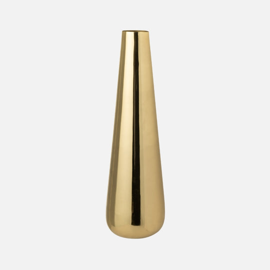 Large Rose Gold Aluminium Floor Vase – Decorative Home Accent