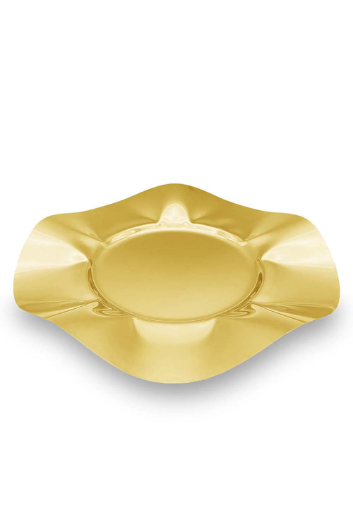 Flower Plate with Dome, 51cm, Gold