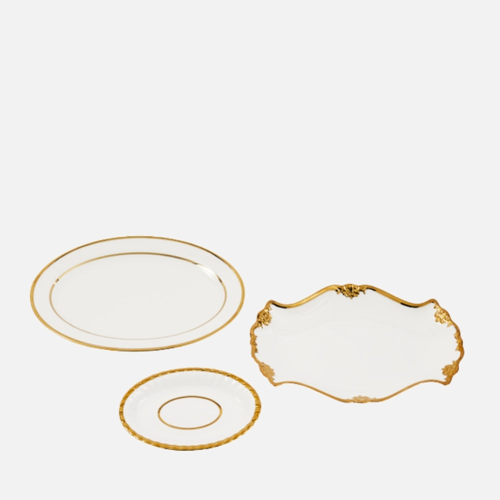 Golden Finds Porcelain Serving Set