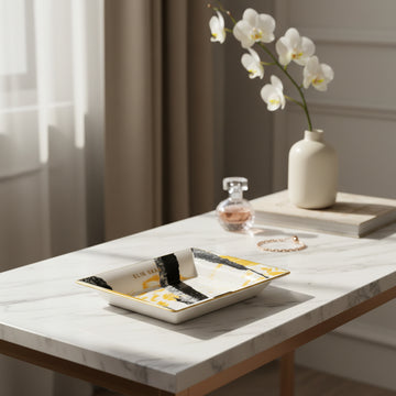 Golden Sumi-Elarge Vide-Poche 20X16Cm W. Leather GB