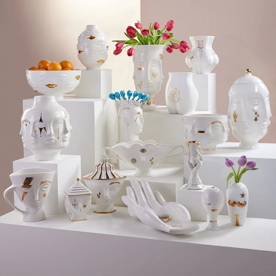 وعاء جالا مذهب - بورسلين عالي الحرارة مع لمسات ذهبية