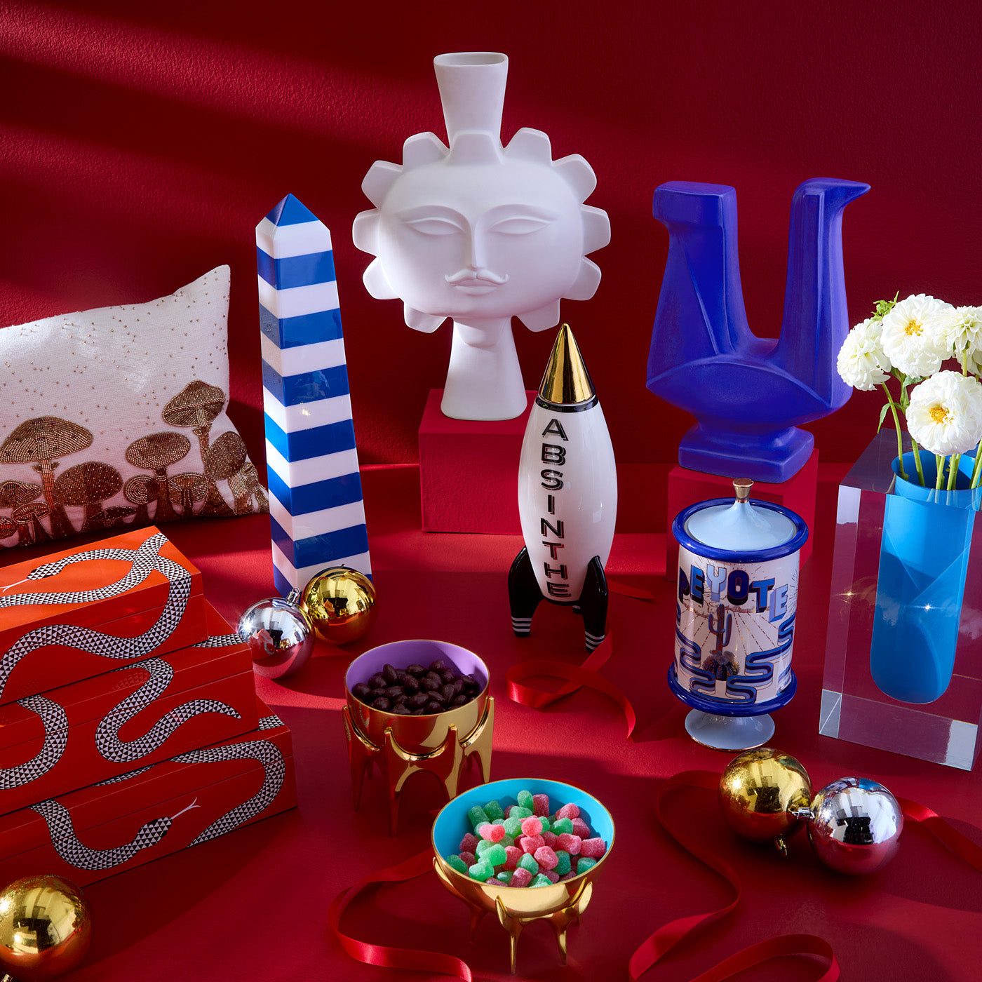 صندوق صغير مطلي بالورنيش من إيدن - ديكور تخزين بتصميم ثعبان