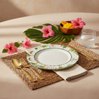 طبق عشاء سيراميك استوائي مطلي يدويًا - 28 سم